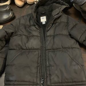 Black puffer frost free boys jacket size 6/7